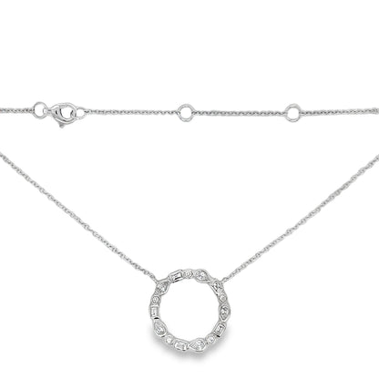 Jai's 14K White Gold Diamond Circle Necklace