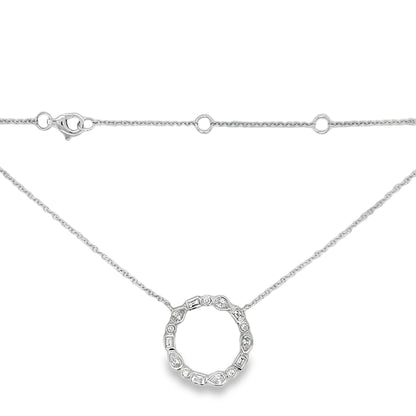 Jai's 14K White Gold Diamond Circle Necklace