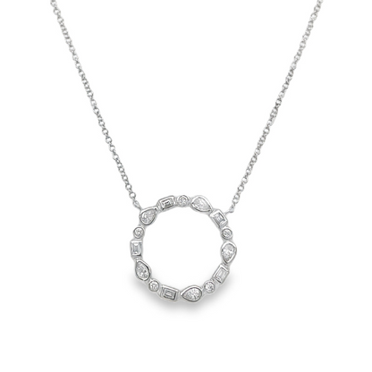Jai's 14K White Gold Diamond Circle Necklace