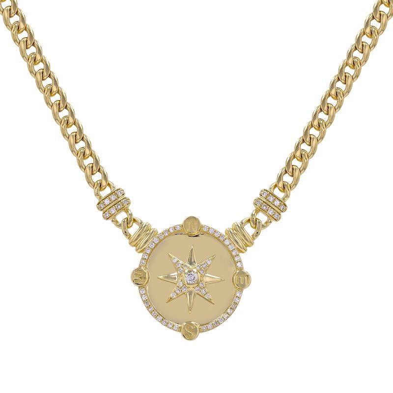 Jai's 14K Yellow Gold Diamond Northstar Necklace