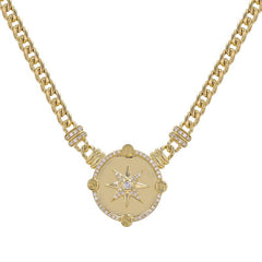 Jai's 14K Yellow Gold Diamond Northstar Necklace