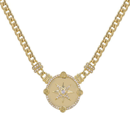 Jai's 14K Yellow Gold Diamond Northstar Necklace