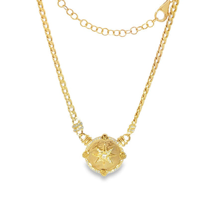 Jai's 14K Yellow Gold Diamond Northstar Necklace