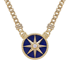Jai's 14K Yellow Gold Lapis Lazuli & Diamond Northstar Necklace