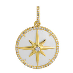 Jai's 14K Yellow Gold Mother-of-Pearl & Diamond Northstar Pendant
