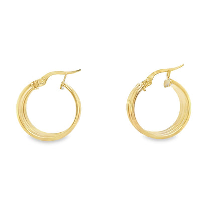 Jai's 14K Yellow Gold Triple-banded Hoops