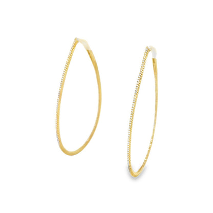 Jai's 14K Yellow Gold 0.7-carat Diamond Inside-out Hoops