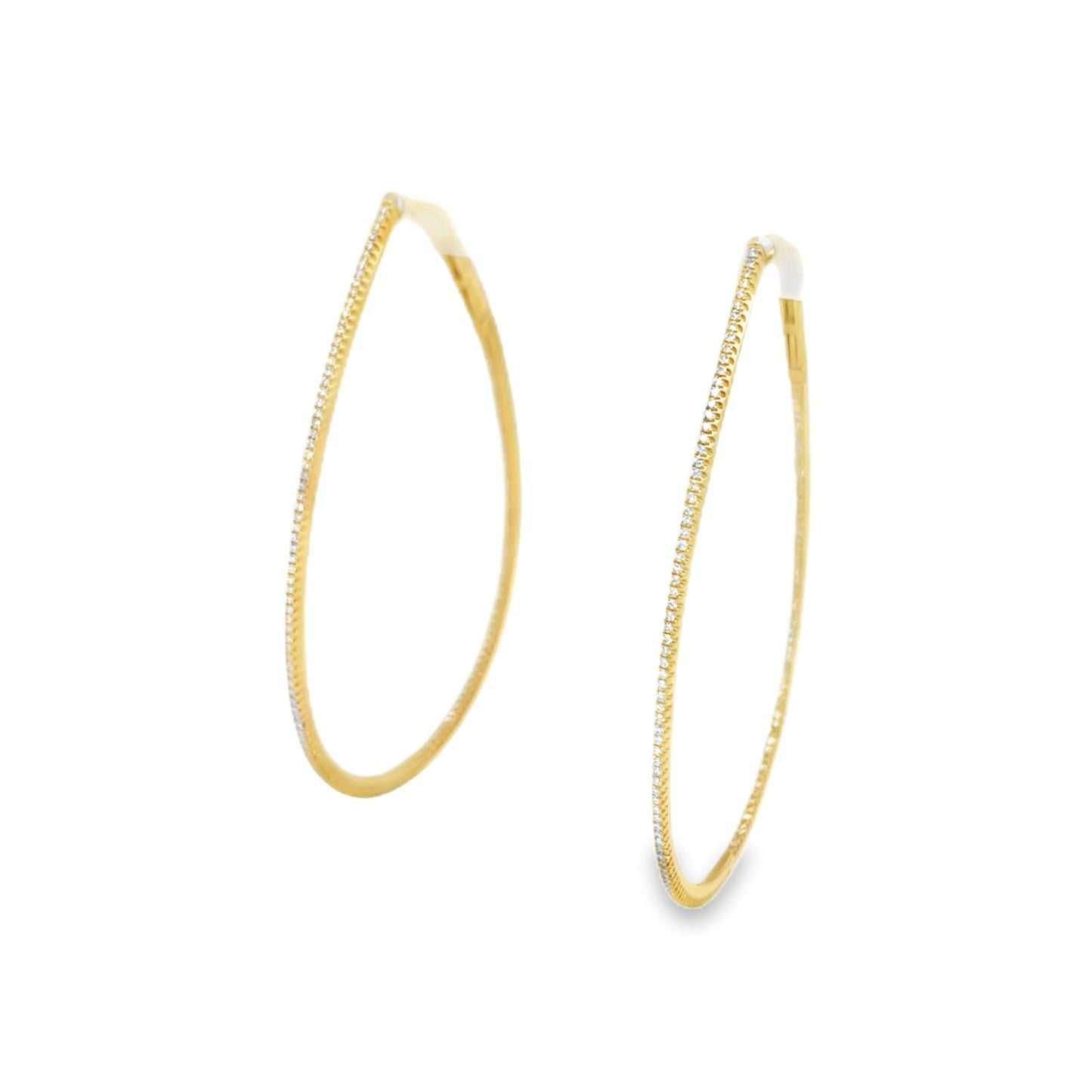 Jai's 14K Yellow Gold Diamond Inside-out Hoops
