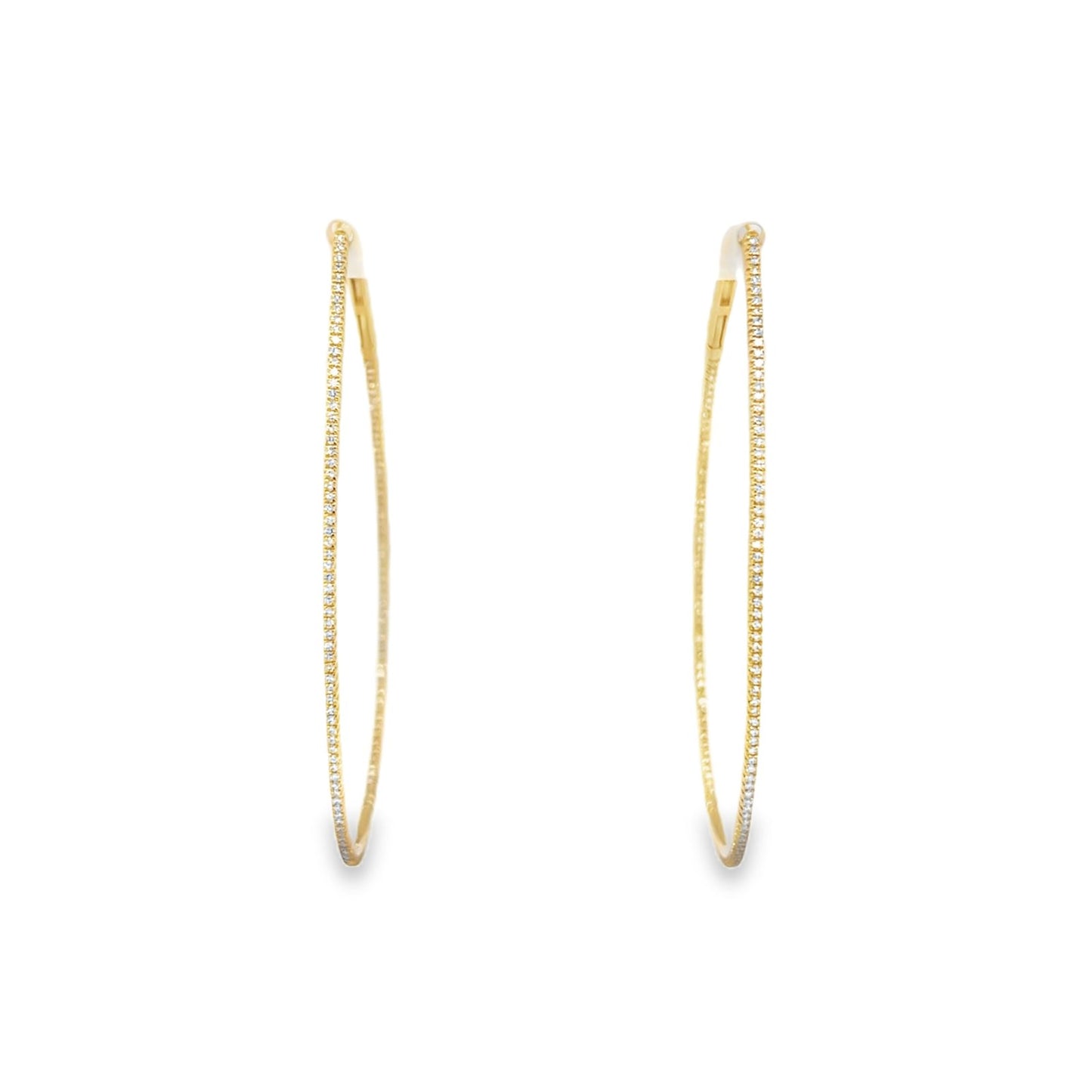 Jai's 14K Yellow Gold Diamond Inside-out Hoops