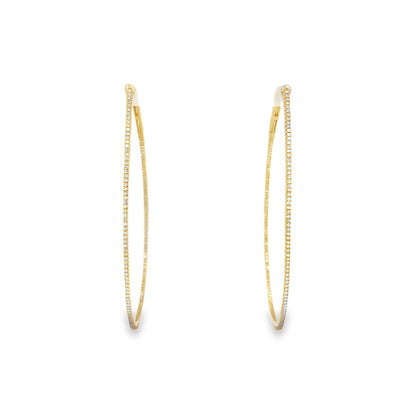 Jai's 14K Yellow Gold Diamond Inside-out Hoops