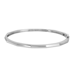 Jai's 14K White Gold Faceted Bangle