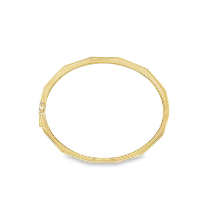Jai's 14K Yellow Gold Faceted Bangle
