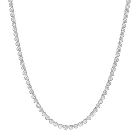 Jai's 14K White Gold 1.5-carat Diamond Bezel-set Tennis Necklace