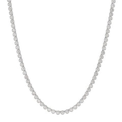 Jai's 14K White Gold 1.5-carat Diamond Bezel-set Tennis Necklace