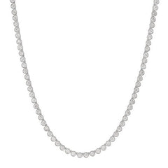 Jai's 14K White Gold 1.5-carat Diamond Bezel-set Tennis Necklace