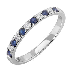 Jai's 14K White Gold Diamond & Sapphire Ring