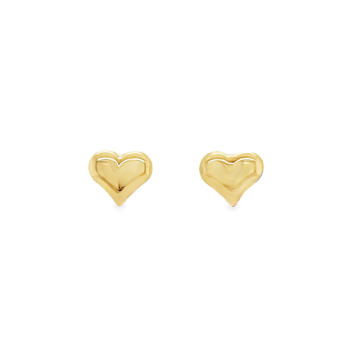 Jai's 14K Yellow Gold Puffed Heart Studs