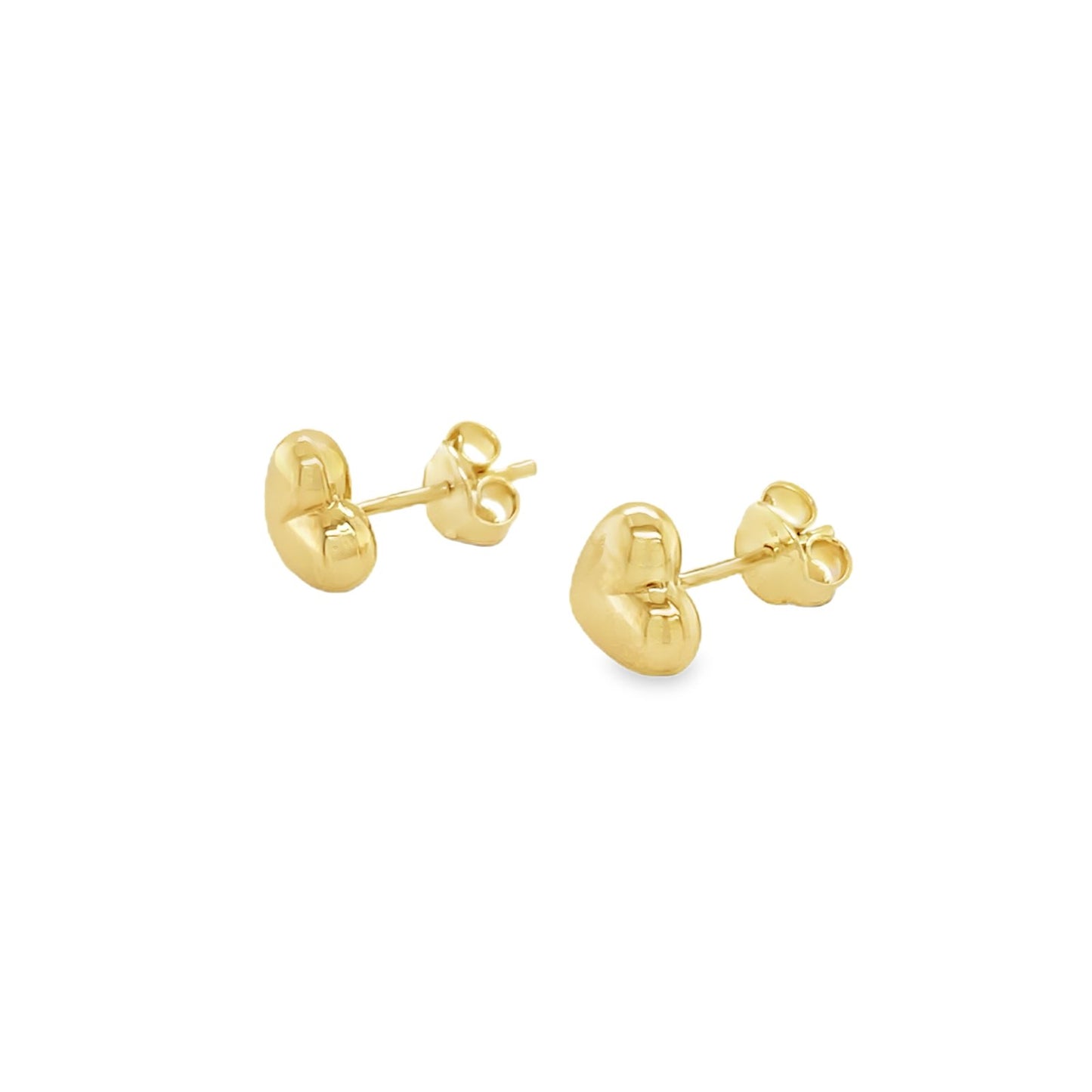Jai's 14K Yellow Gold Puffed Heart Studs