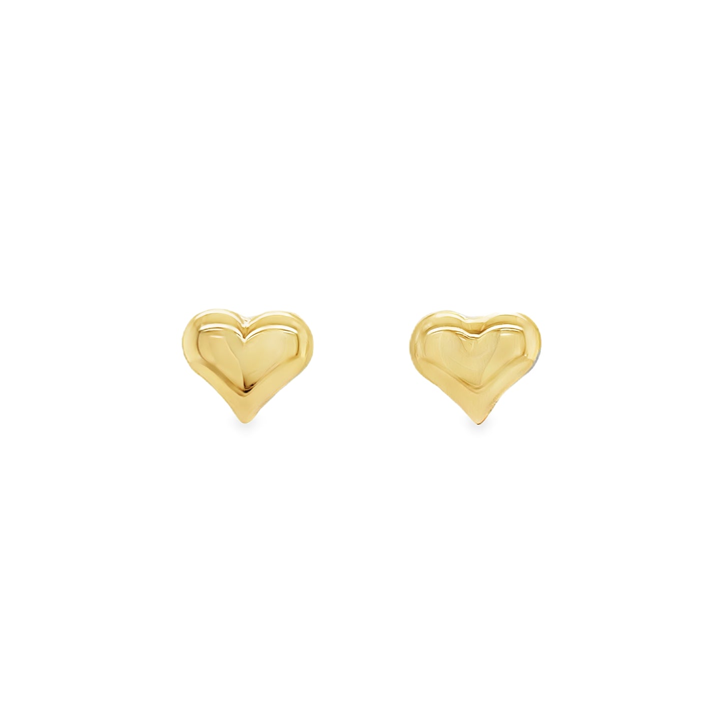 Jai's 14K Yellow Gold Puffed Heart Studs