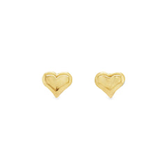 Jai's 14K Yellow Gold Puffed Heart Studs
