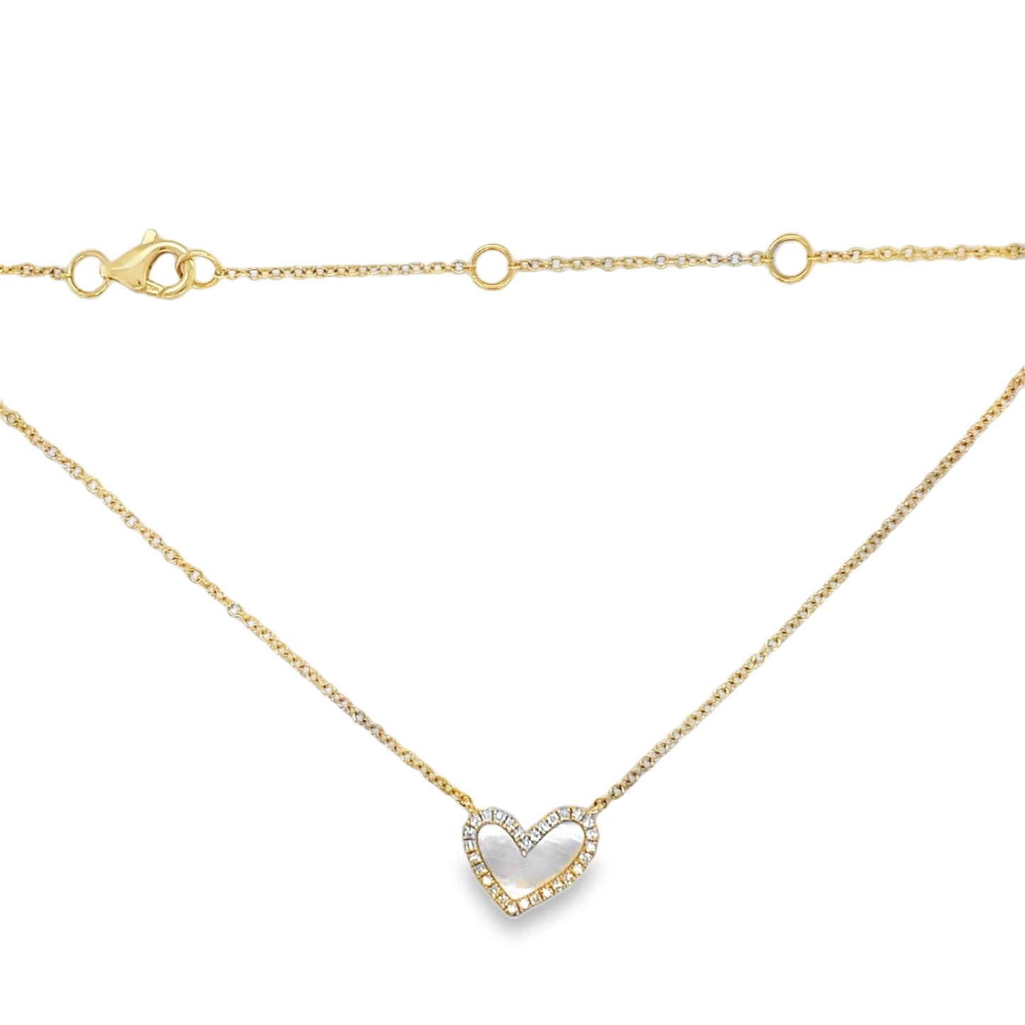 Jai's 14K Yellow Gold Diamond & Mother-of-Pearl Heart Necklace