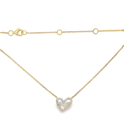 Jai's 14K Yellow Gold Diamond & Mother-of-Pearl Heart Necklace