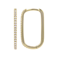 Jai's 14K Yellow Gold Diamond Paperclip Hoops