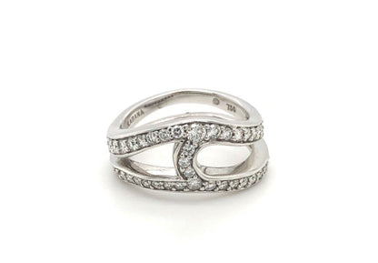 Jai's 18K White Gold Diamond Open-band Ring
