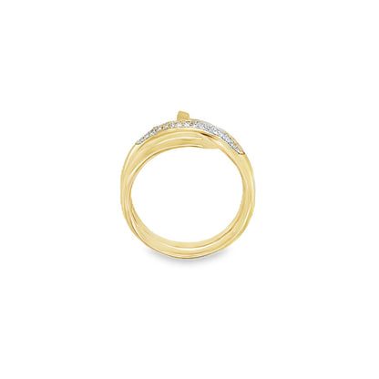 Jai's 14K Yellow Gold Diamond Nail Ring