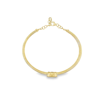 Jai's 14K Yellow Gold Onyx & Diamond Two-row Bangle