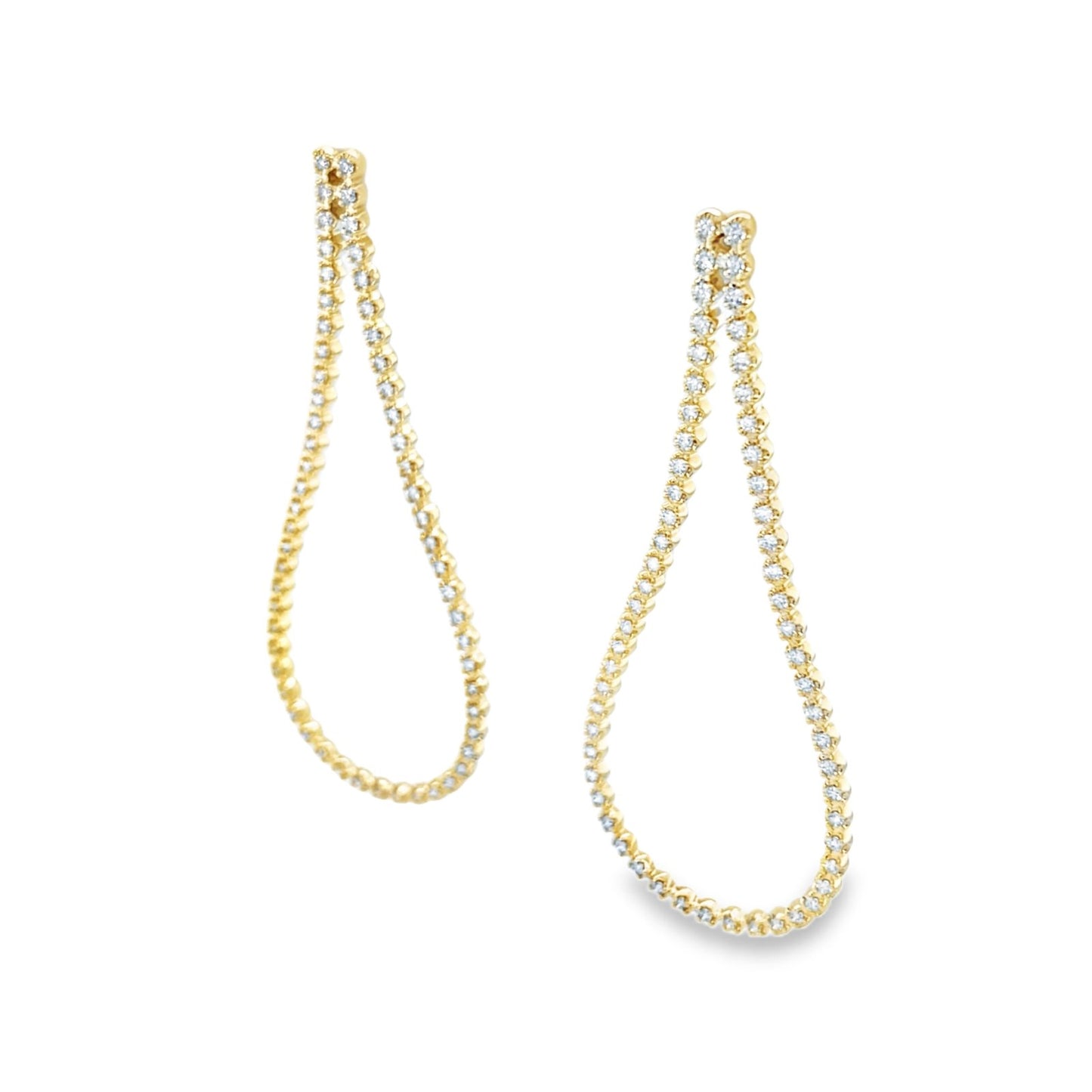 Jai's 14K Yellow Gold Diamond Teardrop Drop Earrings