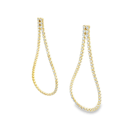 Jai's 14K Yellow Gold Diamond Teardrop Drop Earrings