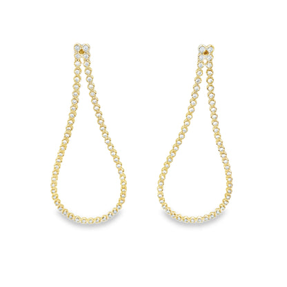 Jai's 14K Yellow Gold Diamond Teardrop Drop Earrings