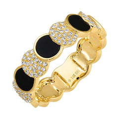Jai's 14K Yellow Gold Black Onyx & Diamond Ring