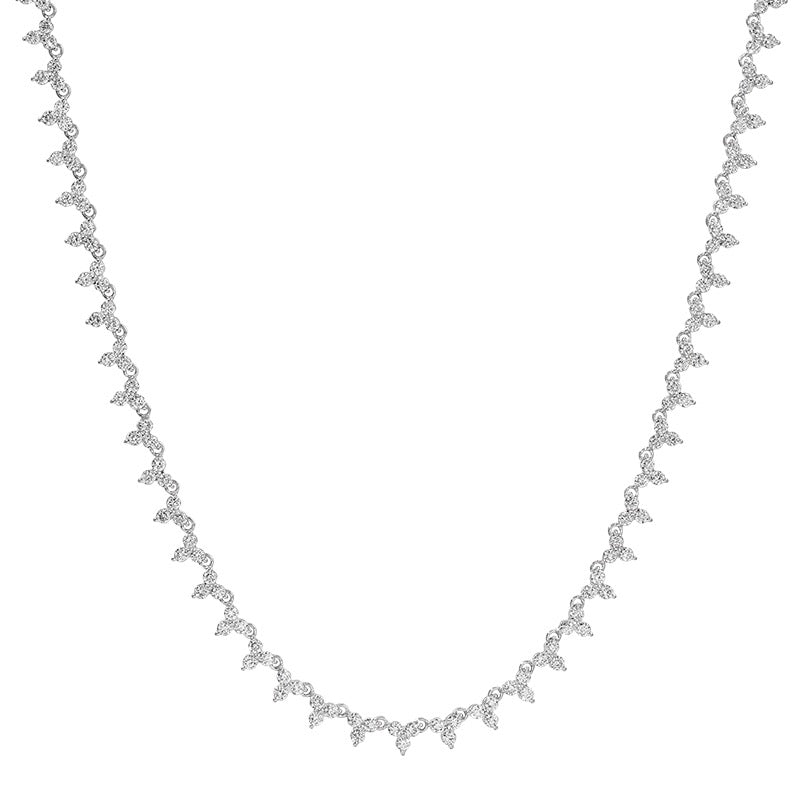 Jai's 14K White Gold 3-carat Diamond Tennis Necklace