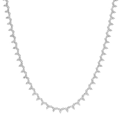 Jai's 14K White Gold 3-carat Diamond Tennis Necklace