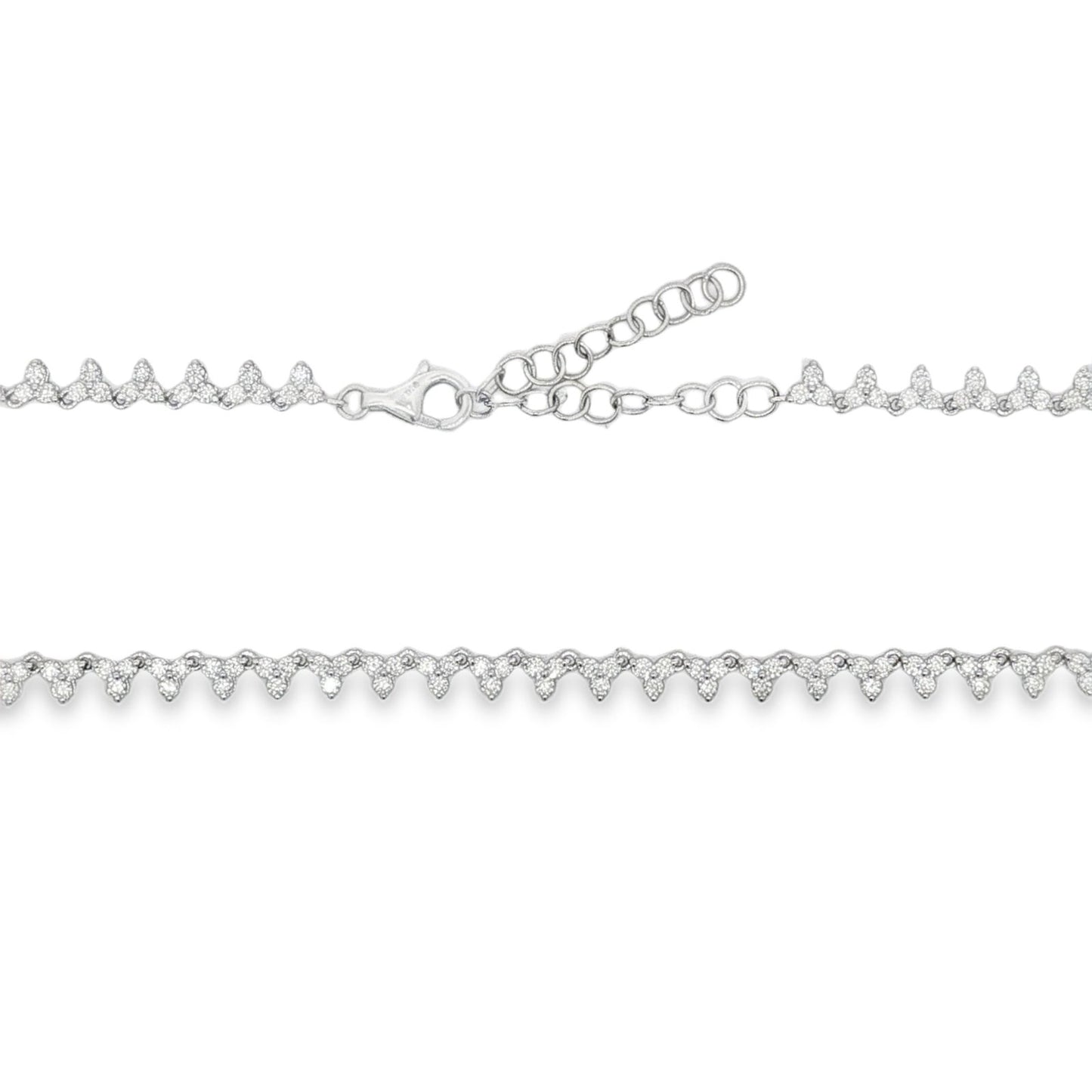 Jai's 14K White Gold 3-carat Diamond Tennis Necklace