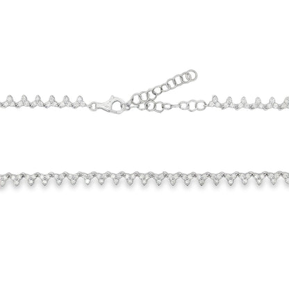 Jai's 14K White Gold 3-carat Diamond Tennis Necklace