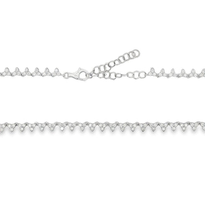 Jai's 14K White Gold 3-carat Diamond Tennis Necklace