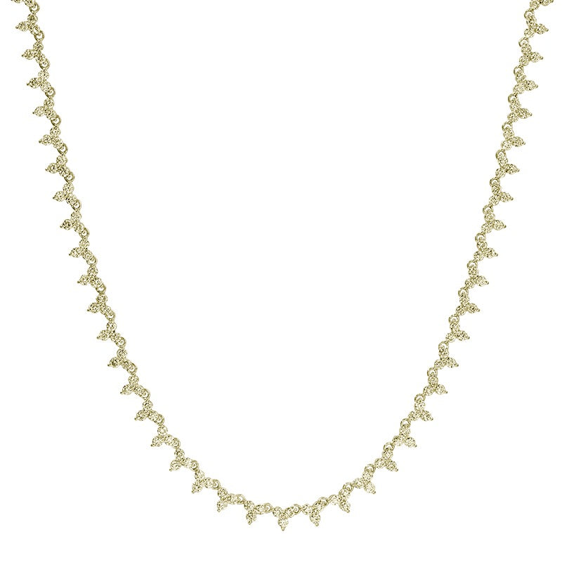Jai's 14K Yellow Gold 3-carat Diamond Tennis Necklace