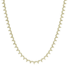 Jai's 14K Yellow Gold 3-carat Diamond Tennis Necklace