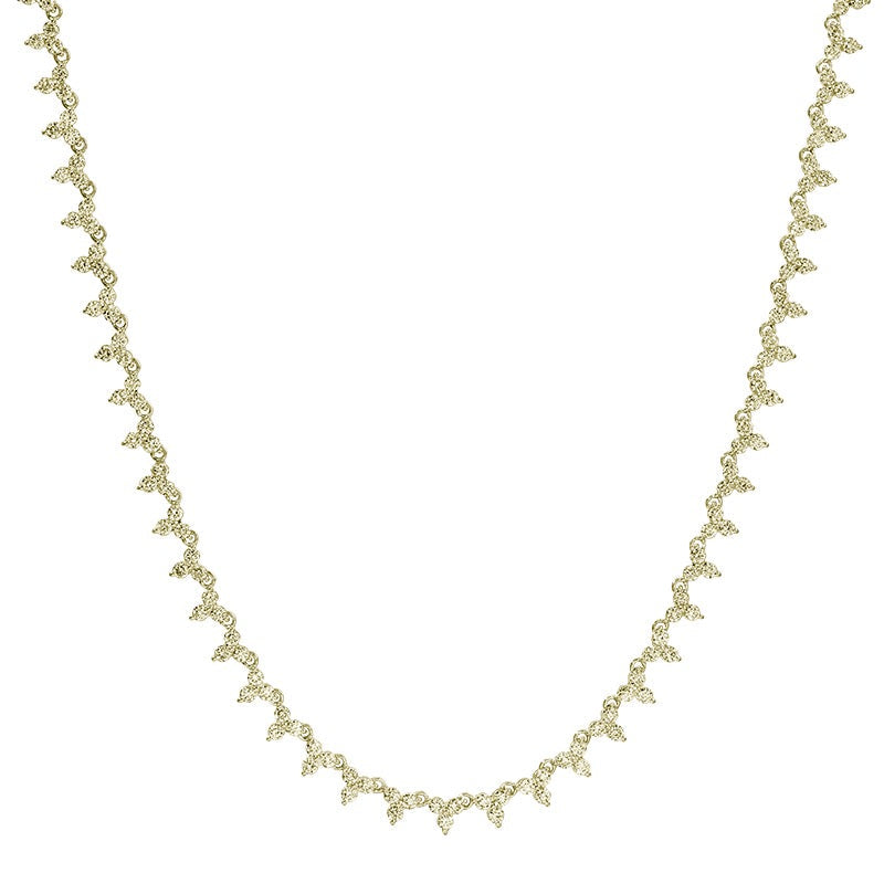 Jai's 14K Yellow Gold 3-carat Diamond Tennis Necklace
