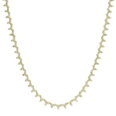 Jai's 14K Yellow Gold 3-carat Diamond Tennis Necklace