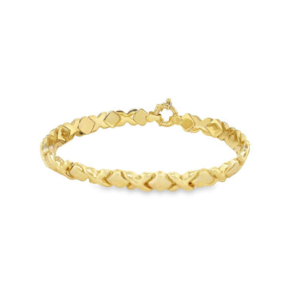 Jai's 14K Yellow Gold X Link Chain Bracelet - 7.5"
