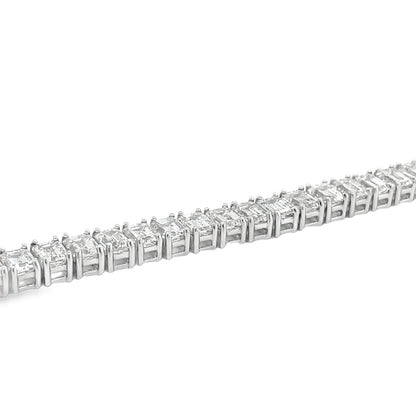 Jai's 18K White Gold 15-carat Emerald-cut Diamond Tennis Bracelet - 6.75"