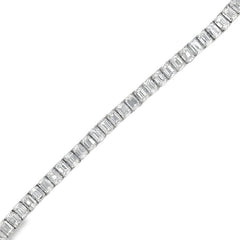 Jai's 18K White Gold 20-carat Emerald-cut Diamond Tennis Bracelet
