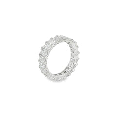 Jai's 18K White Gold Emerald-cut Diamond Pave Wedding Band