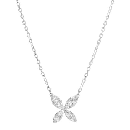 Jai's 14K White Gold Diamond Butterfly Necklace