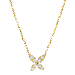 Jai's 14K Yellow Gold Diamond Butterfly Necklace