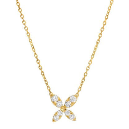 Jai's 14K Yellow Gold Diamond Butterfly Necklace